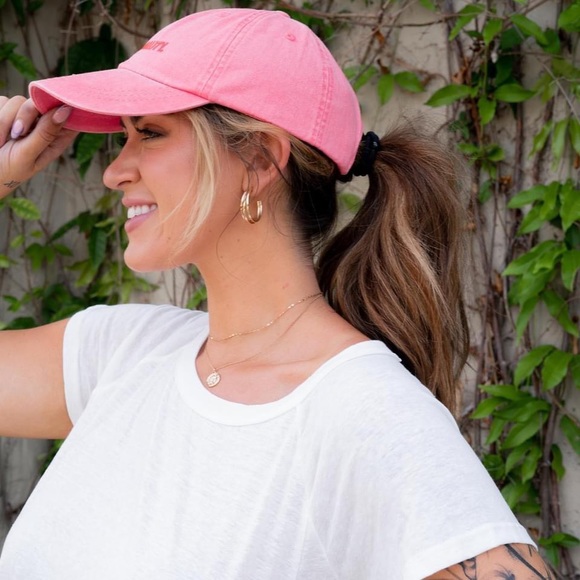 BNWT Coffee Over Cardio Beanquality Low Profile Dad Hat Coral Pink Baseball Cap - Picture 3 of 11